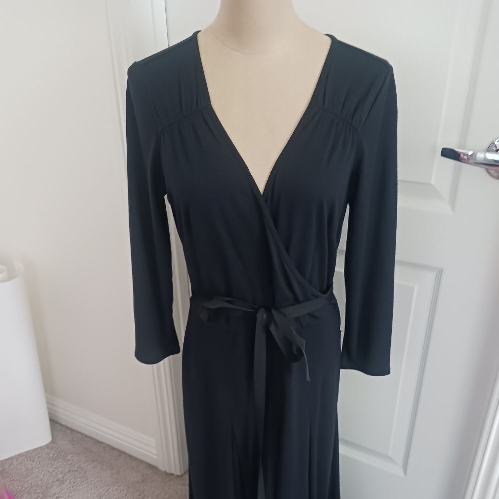 Ann Taylor Black Midi Dress